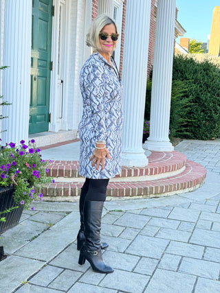 LULU-B WINTER WHIT HALF E ZIPPER DRESS LULU-B