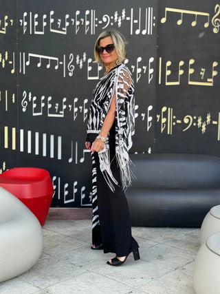 BLACK AND WHITE TIGER PALAZZO KOKOMO