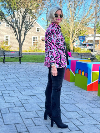 LULU-B PINK SIZZLE FULL ZIPPER JACKET LULU-B