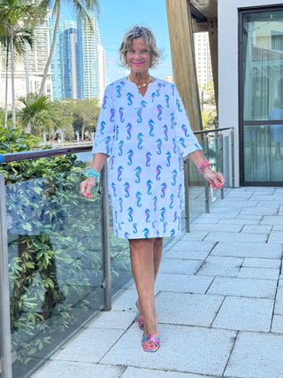 LULU B SHORELINE CHARM NOTCH SLEEVE DRESS LULU-B