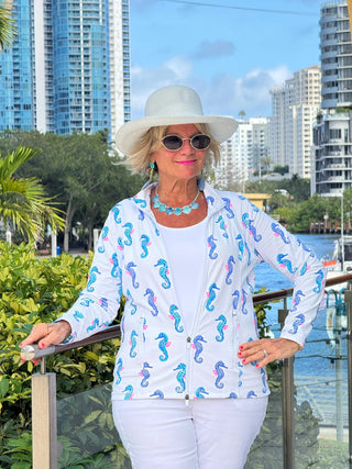 LULU B SHORELINE CHARM FULL ZIPPER JACKET LULU-B