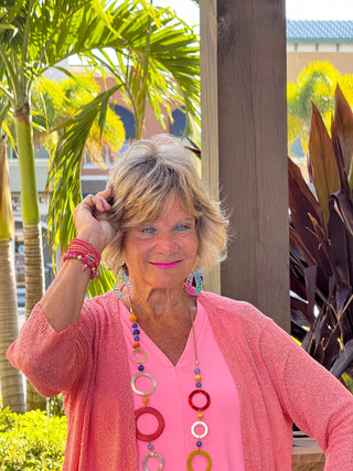 LULU-B SALMON MESH WRAP LULU-B