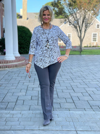 ELEGANT EXPRESSIONS ASYMMETRIC TOP LULU-B