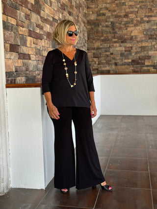 FANCY BLACK PALAZZO Cathys Place