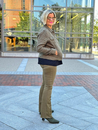 LULU-B NEW OLIVE LINEN JACKET LULU-B