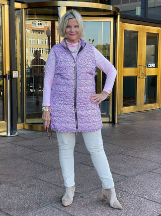 AUBREY PINK PUFFER VEST LULU-B