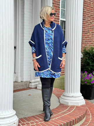 LULU-B SIZZLE BLUE SLEEVE DRESS LULU-B