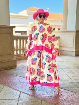 TROPICAL SEASHELL PALAZZO CATHYS RESORTWEAR