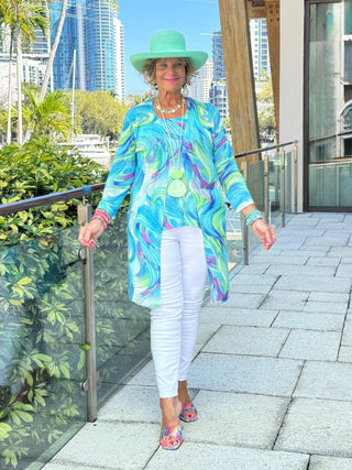 COLOR SPLASH CARDIGAN - BOUNTIFUL ETHYL JEANS