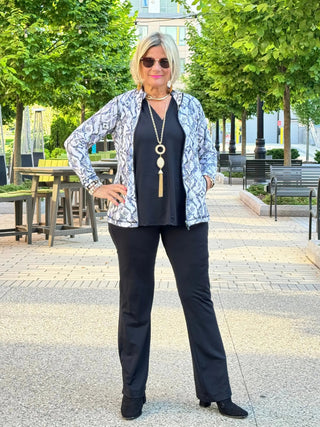 LULU-B WINTER WHITE FULL ZIPPER JACKET LULU-B