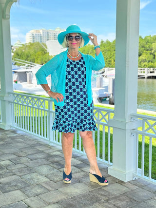 BLUE MEDALLION  HALTER RUFFLE LULU-B