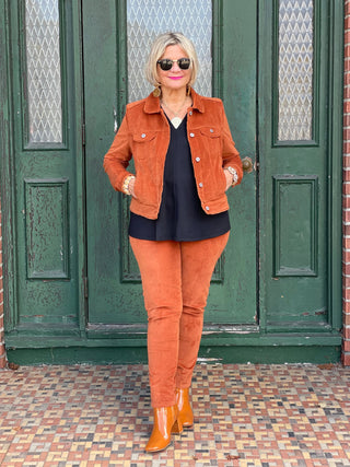 LULU-B COPPER VELOUR PANTS LULU-B