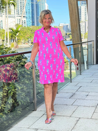 LULU B SEAHORSE BAY SHORT SLEEVE DRESS LULU-B