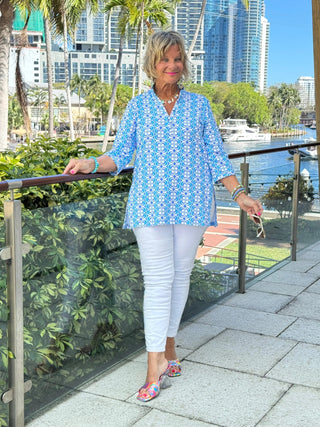 LULU B COASTAL BLOOM TUNIC LULU-B