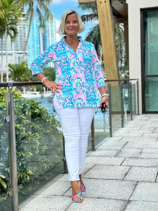 SPLASH OF PINK  TUNIC LULU-B