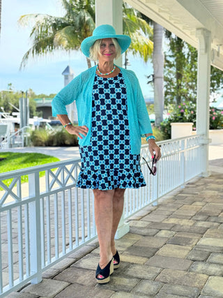 BLUE MEDALLION  HALTER RUFFLE LULU-B