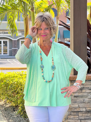 LULU-B HUNTER CLEAR LIME MESH WRAP LULU-B