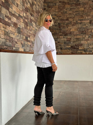 LULU-B SOUTH BEACH BLACK ANKLE PANT LULU-B