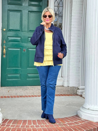 NAVY FULL ZIPPER LULU-B