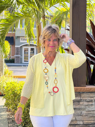 LULU-B CLEAR SUNSHINE RUFFLE WRAP LULU-B