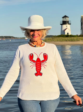 WHITE LOBSTER SWEATER LULU-B