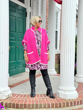 LULU-B SIZZLE PINK SLEEVE DRESS LULU-B