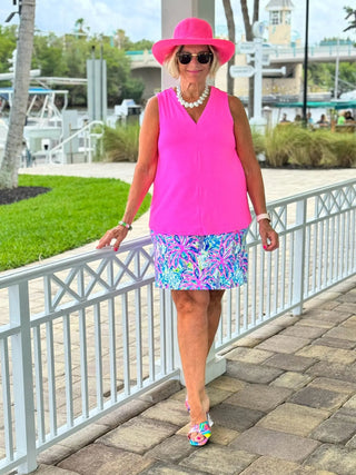PINK PALM TREE SKORT - Cathys Place