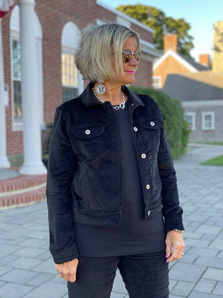 LULU-B BLACK VELOUR PANTS LULU-B