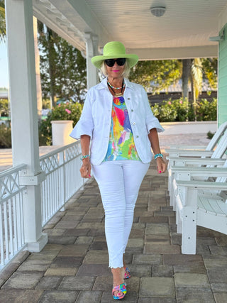 ETHYL WHITE SCALLOP JEANS ETHYL JEANS