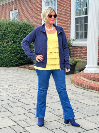 NAVY FULL ZIPPER LULU-B