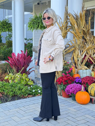 CREAM CORDUROY BUTTON JACKET Cathys Place