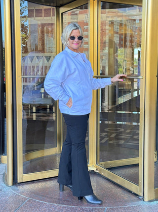 Crystal Zipper Cardigan with Collar White Cathys Place