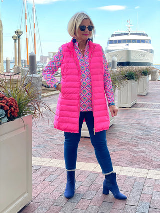 LULU-B HOT PINK PUFFER VEST LULU-B