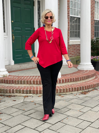 LULU-CRIMSON ASYMMETRIC TOP LULU-B