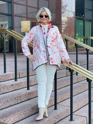 CORAL SHADES OF FALL REVERSIBLE JACKET I REVERSIBLES