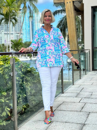 SPLASH OF PINK  TUNIC LULU-B