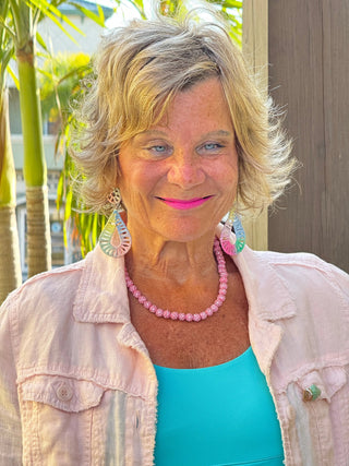 KEY WEST FROSTED PINK LINEN JACKET - Cathys Place