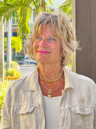 KEY WEST STONE LINEN JACKET - Cathys Place