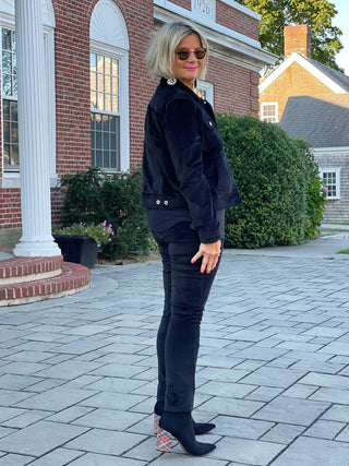 LULU-B BLACK VELOUR JACKET LULU-B