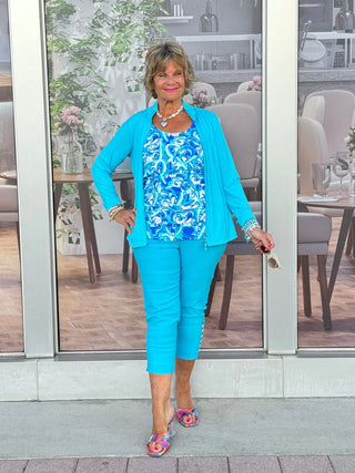 EMBELLISHED LATTICE CAPRI AQUA - Cathys Place