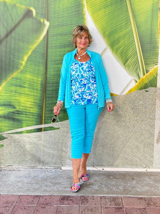 EMBELLISHED LATTICE CAPRI AQUA - Cathys Place