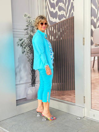 EMBELLISHED LATTICE CAPRI AQUA - Cathys Place