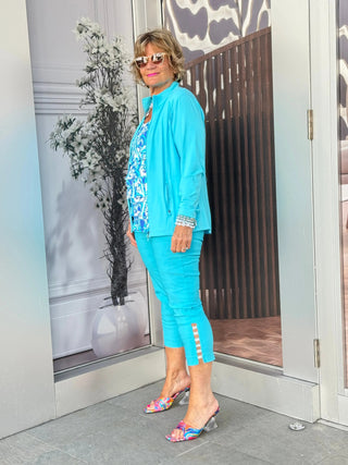 EMBELLISHED LATTICE CAPRI AQUA - Cathys Place