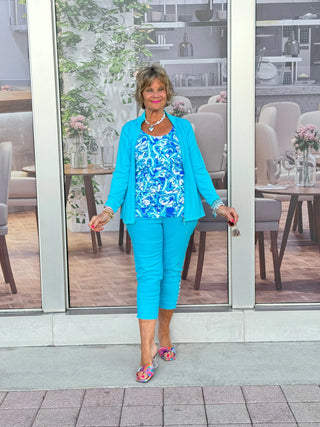 EMBELLISHED LATTICE CAPRI AQUA - Cathys Place