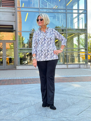 LULU-B WINTER WHITE RUFFLE TOP LULU-B