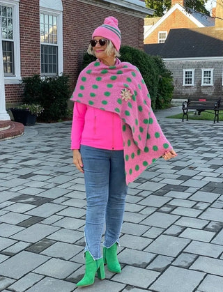 Polka Dot Patterned Scarf Art Collections