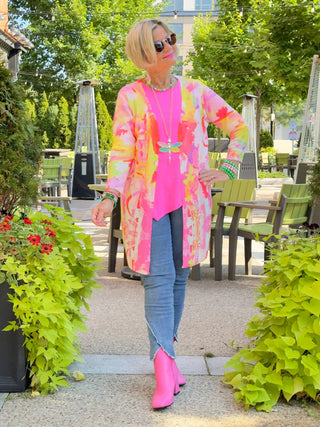 ETHYL PINK WATERFALL CARDIGAN ETHYL JEANS