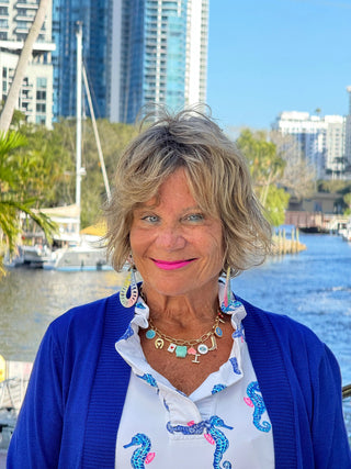 LULU B SHORELINE CHARM SLEEVELESS RUFFLE TOP LULU-B