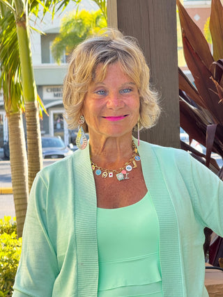 PEYTON CLEAR LIME SHRUG LULU-B