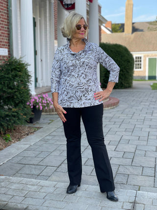 ELEGANT EXPRESSIONS RUFFLE TOP LULU-B